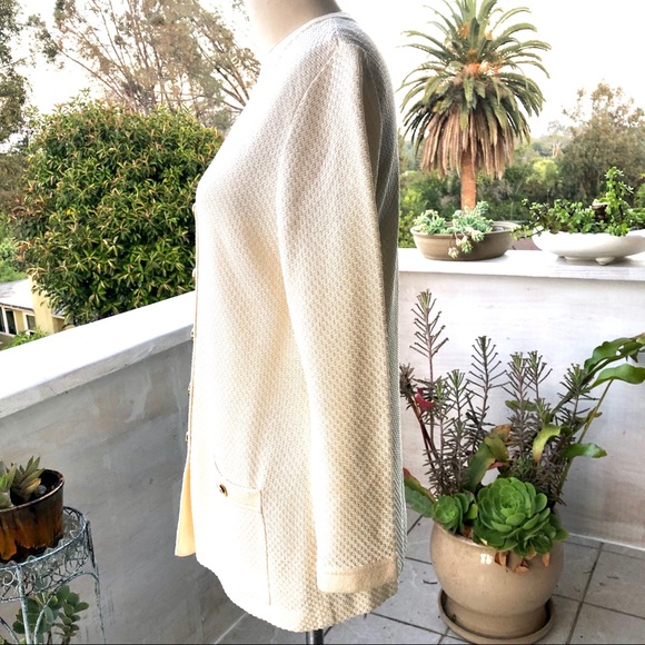 St John Collection Classic Sweater Beige Size Petite - Picture 4 of 6